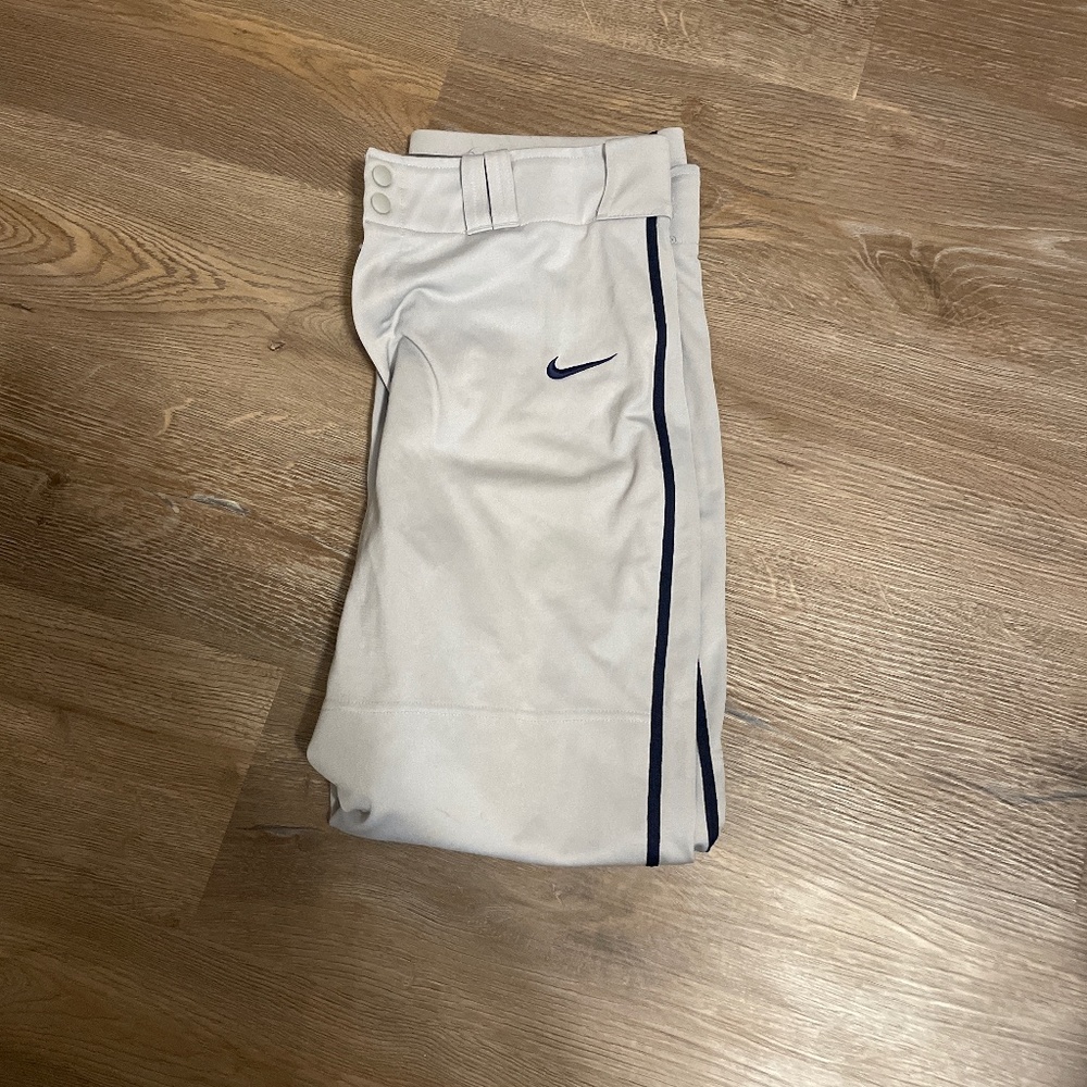 Nike Grey with Navy Stripe Baseball Pants